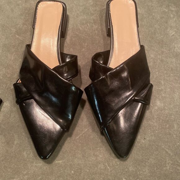 #131 PATENT Leather Point Toe Flats - Picture 4 of 8